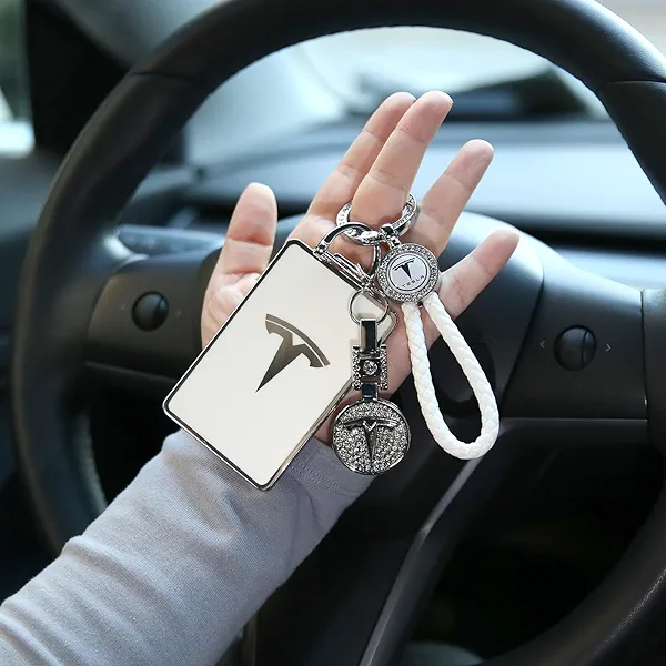 Tesheer for Tesla Key Card Holder Bling Key Chain Card Key Holder for Model S/X/3/Y Cybertruck Keychain