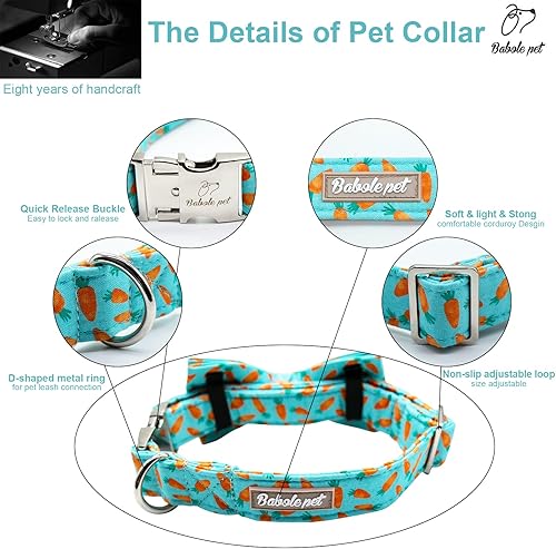 Miniatura 50 de Collar de perro con bandera estadounidense con pajarita, collar patriótico para perros pequeños, medianos y grandes, talla XS