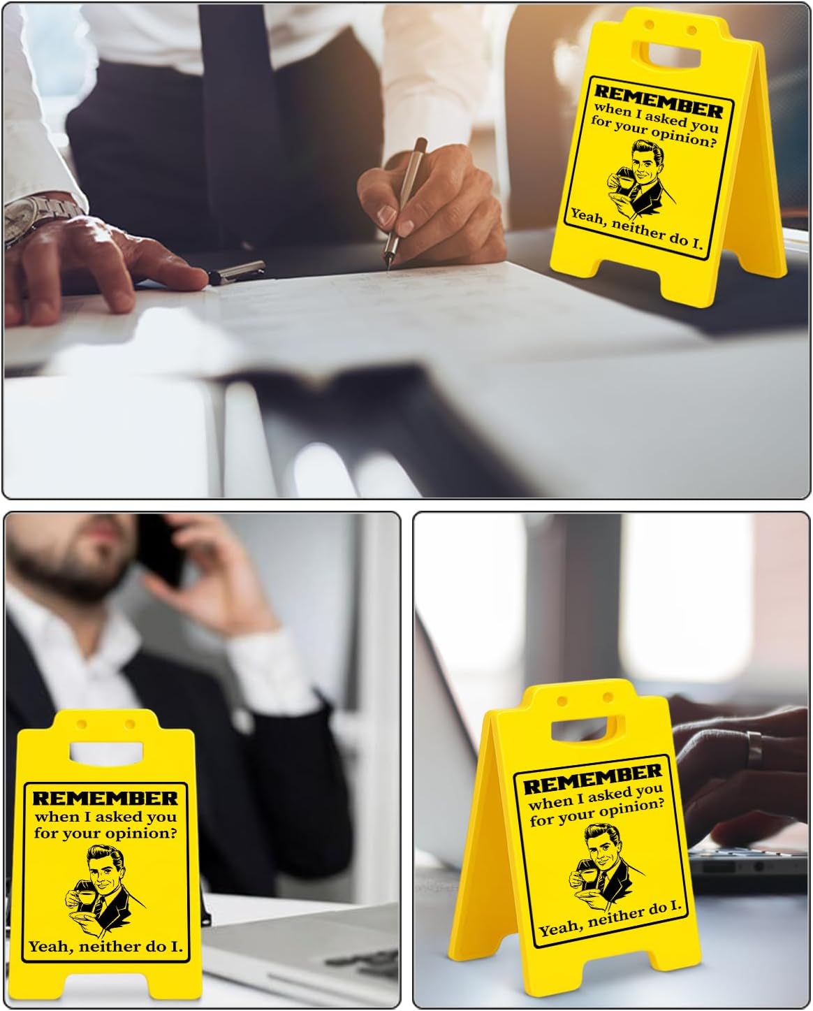 Funny Boss Office Desk Decor Sign Remember When I Asked You for Your Opinion Sign Office Cubicle Decorations Sarcastic Gifts for Boss Leader Coworker - Image 6