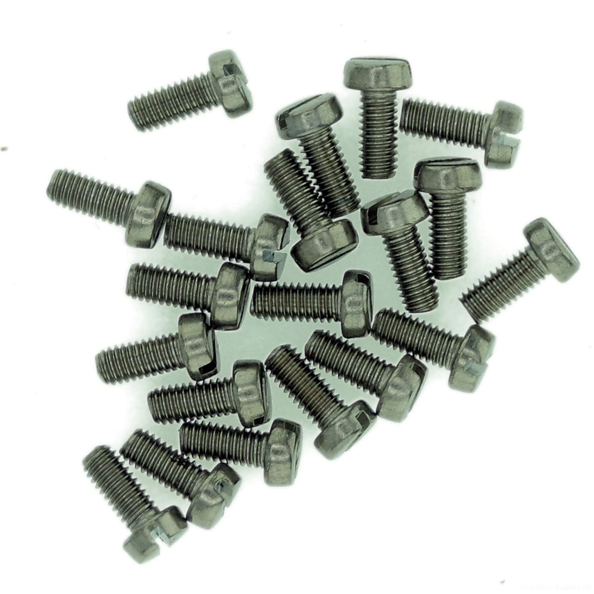 Singularity Supplies M3.5 (3.5Mm X 16Mm) Slot Cheese Machine Screw (Bolt) - Stainless Steel (A2) (Pack Of 20)