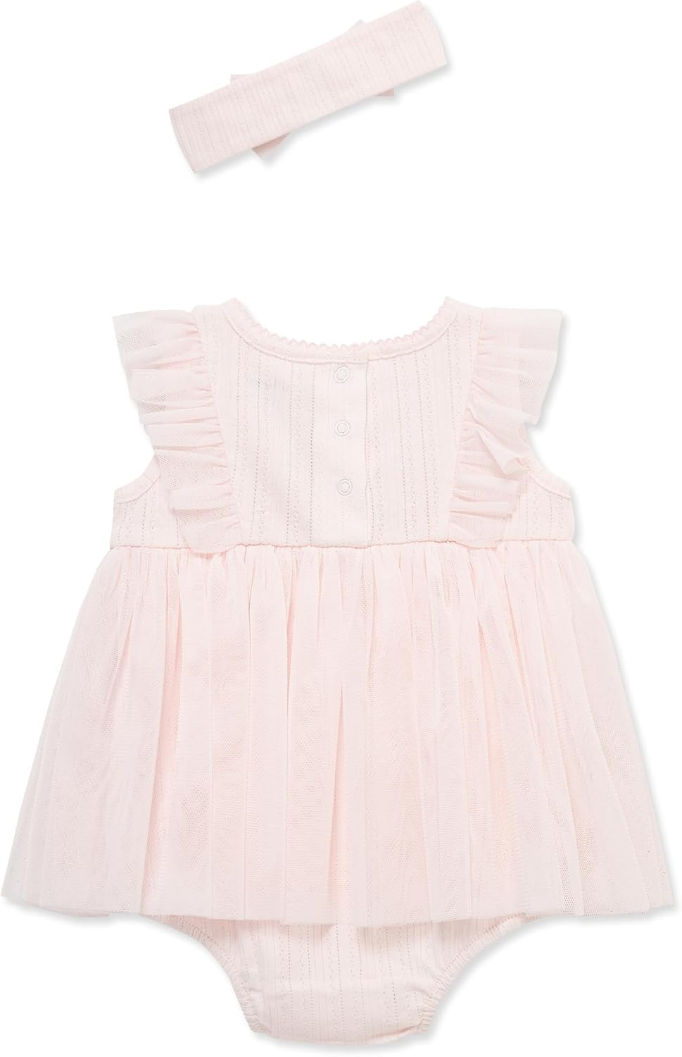 Little Me Clothes for Baby Girls' Popover Bodysuit Dress and Headband Set, 3-12 Months - Image 2