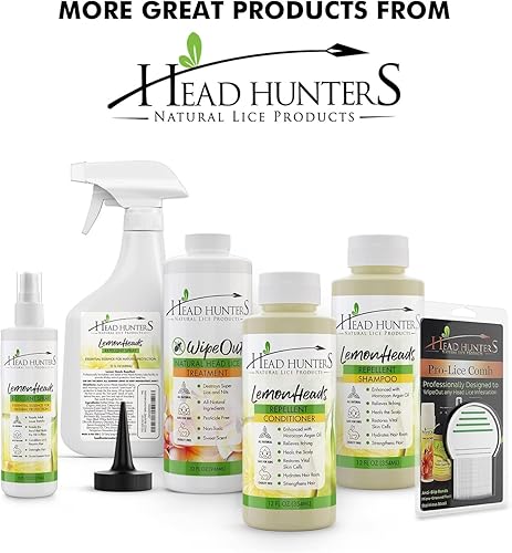 Miniatura 8 de Head Hunters Naturals Lemon Heads - Champú y acondicionador diario de piojos para niños y adultos, prevención natural y segura de piojos, 12 onzas