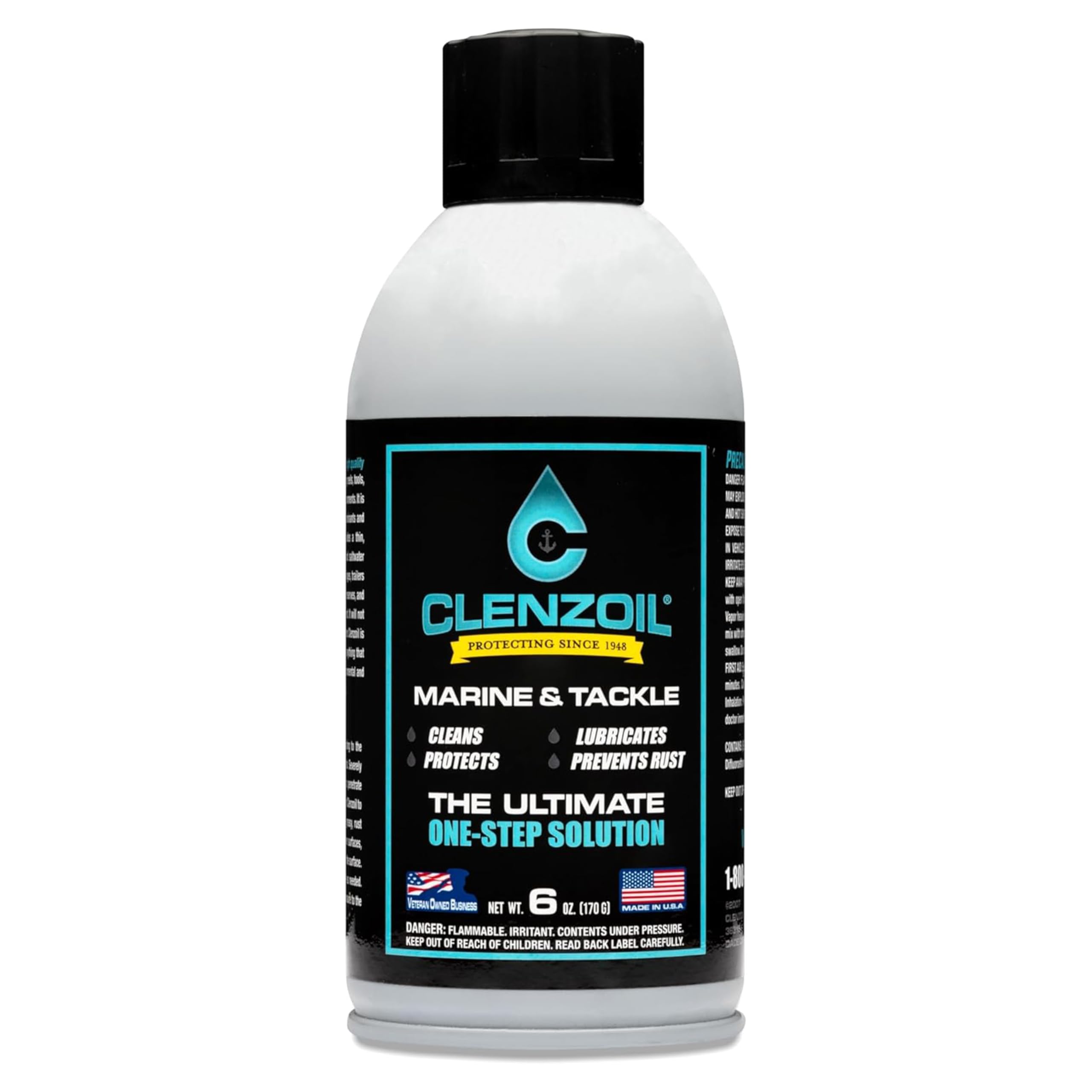 CLENZOIL Marine & Tackle - Fishing Gear Oil Lubricant - for Fish Care Reels, Boat Motors, Downriggers & More - Easily Oils Applicator
