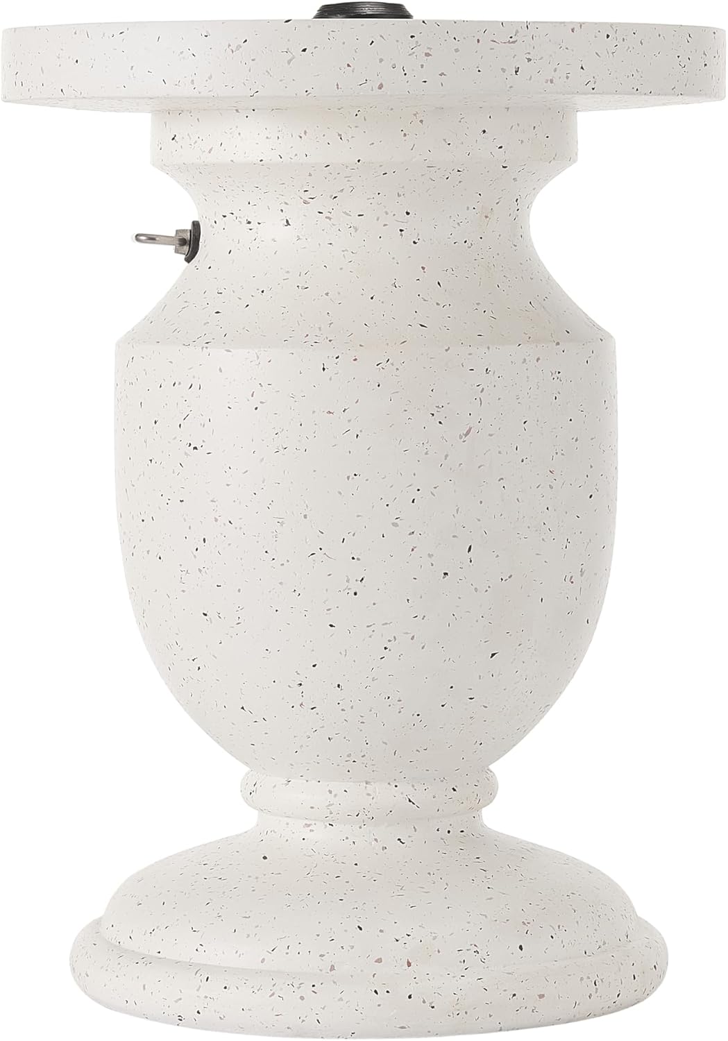 Christopher Knight Home Renata MGO Patio Umbrella Base, Outdoor Side Table, Patio Umbrella Stand Outdoor Base with Hand-Turn Tightening Knob, Small Coffee Table, No Need Assembly, Terrazzo White