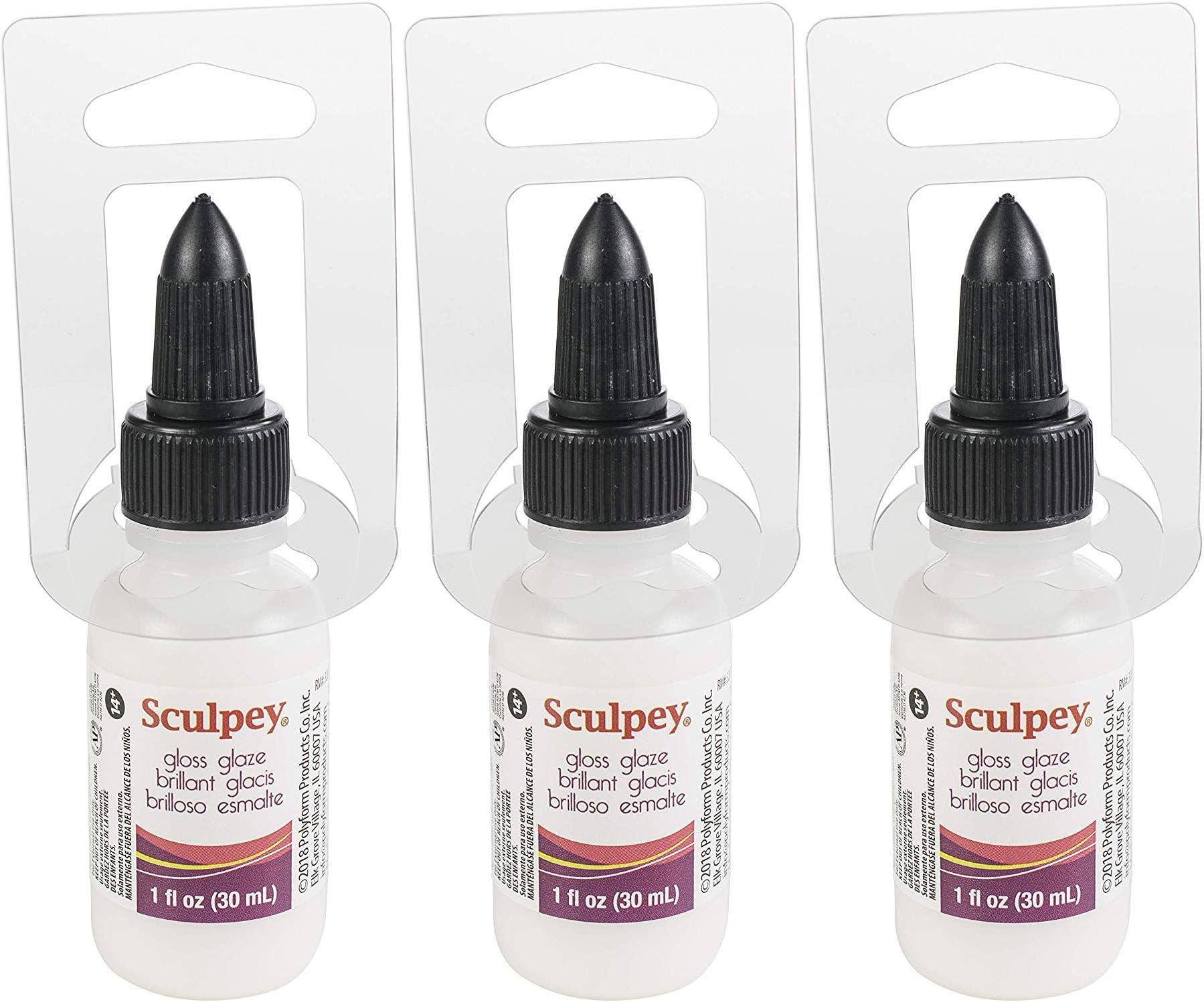 Sculpey Polyform Sculpey Glaze 1 Ounce-Glossy (3-Pack)