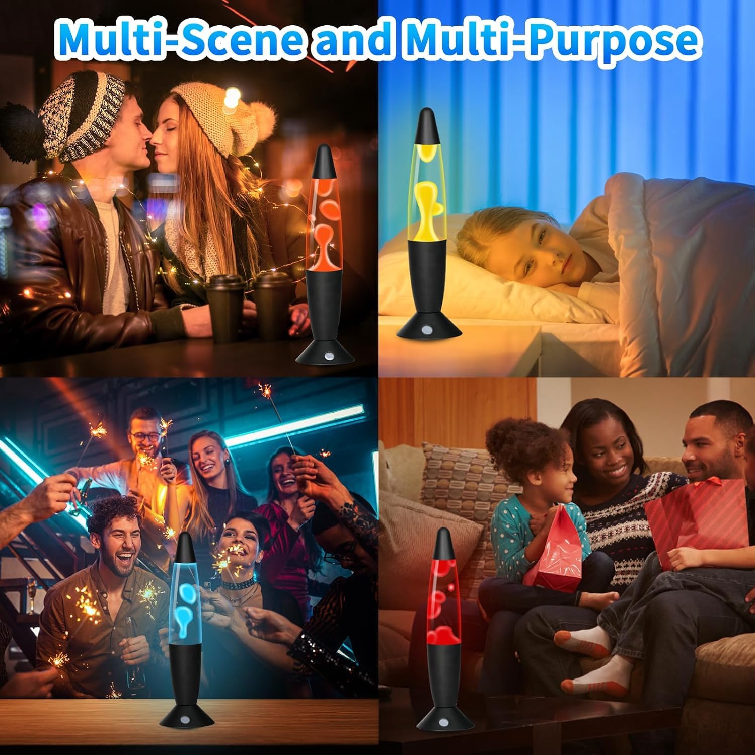 Lampe à Mouvement Liquide avec 17 Changements de Couleur pour Adultes, Lampe d'ambiance pour Bureau Chambre Maison, Cadeau pour Anniversaire Saint Valentin