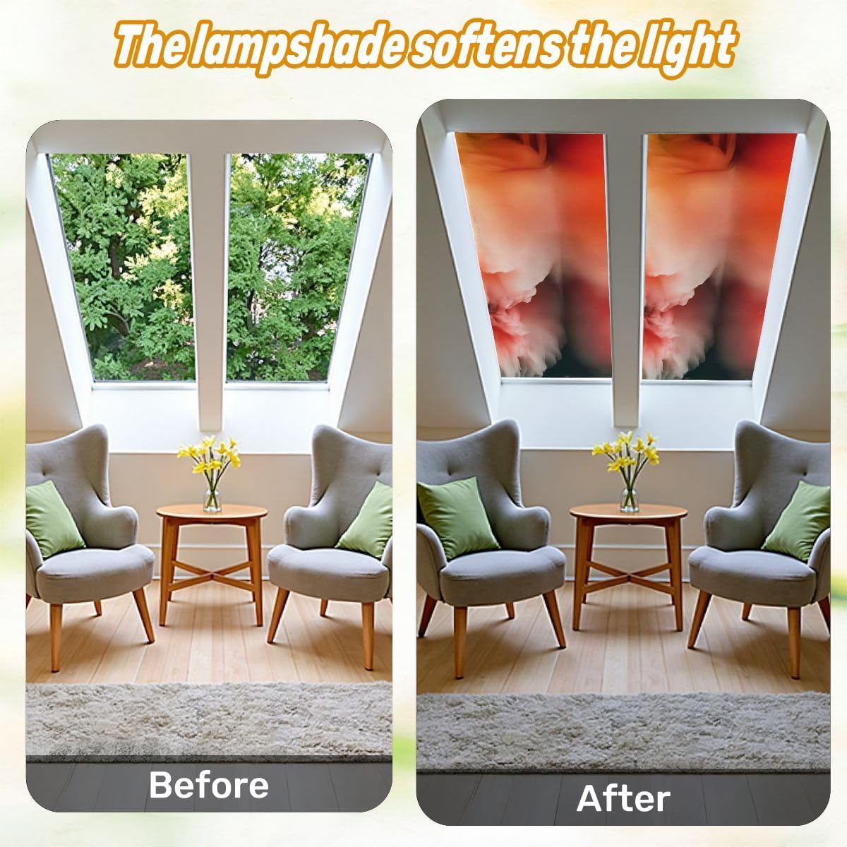 Fluorescent Light Covers for Ceiling Lights Magical world Abstract Landscape surreal lake reflections art Easy to Install Magnetic Light Filter for Classroom Office Hospitals School Home Decor