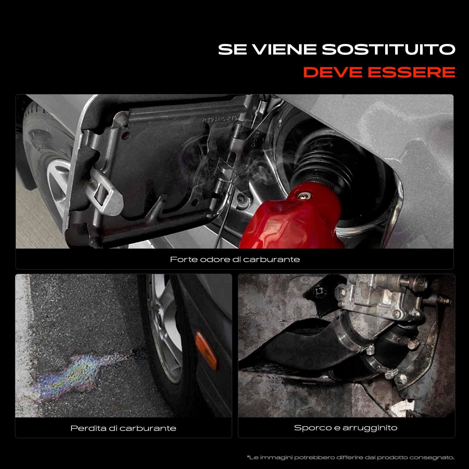 Frankberg Tubo di riempimento carburante Bocchettone di riempimento Compatibile con Pajero Pinin H6W H7W 1.8 1.8 GDI 2.0 GDI 1999-2007 Replace# MR342083