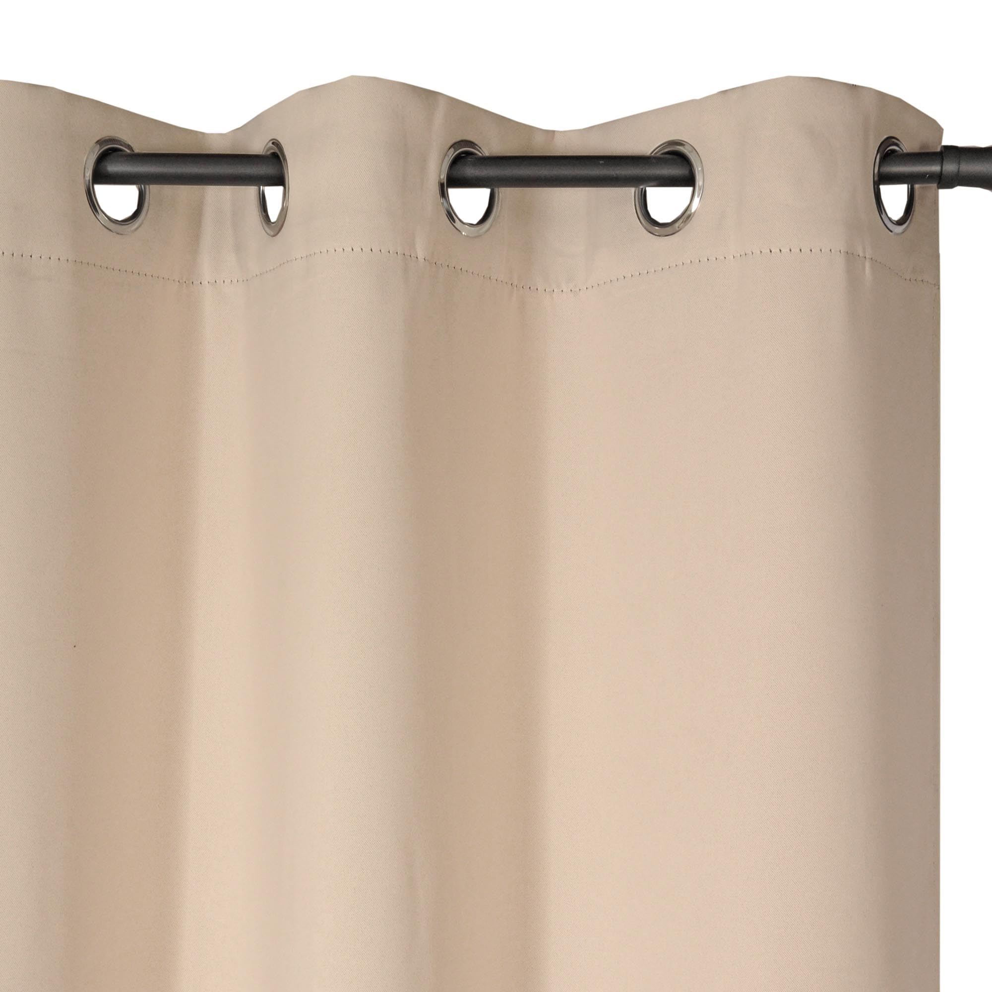 Rideau Occultant Atout Ciel à Œillets Prêt à Poser - 135x240cm Taupe - Sobriété Et Intimité Totale