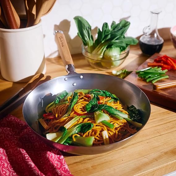 Sur La Table Carbon Steel Wok, Gray