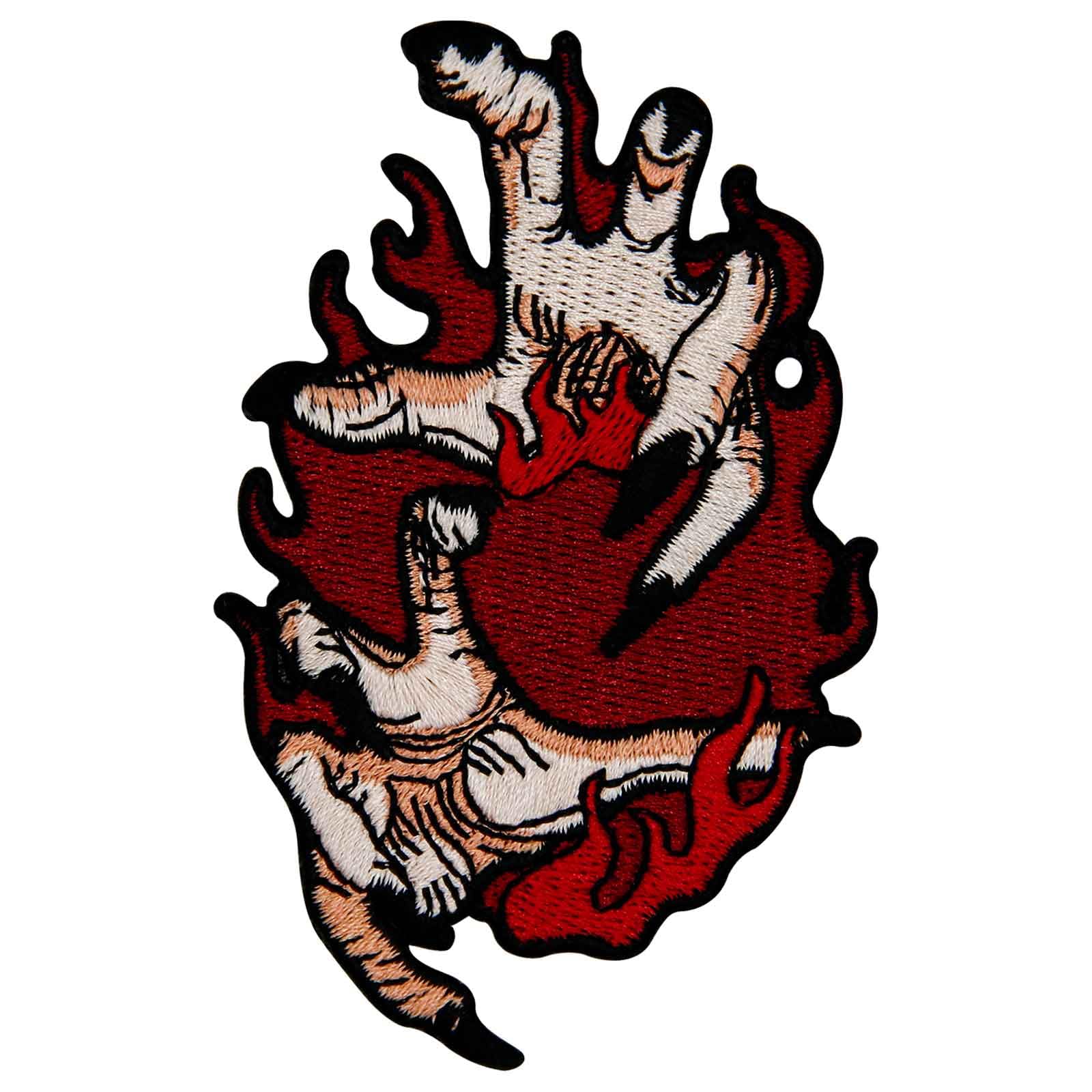 ZEGINs The Power from Fire Patch Embroidered Applique Badge Iron On Sew On Emblem