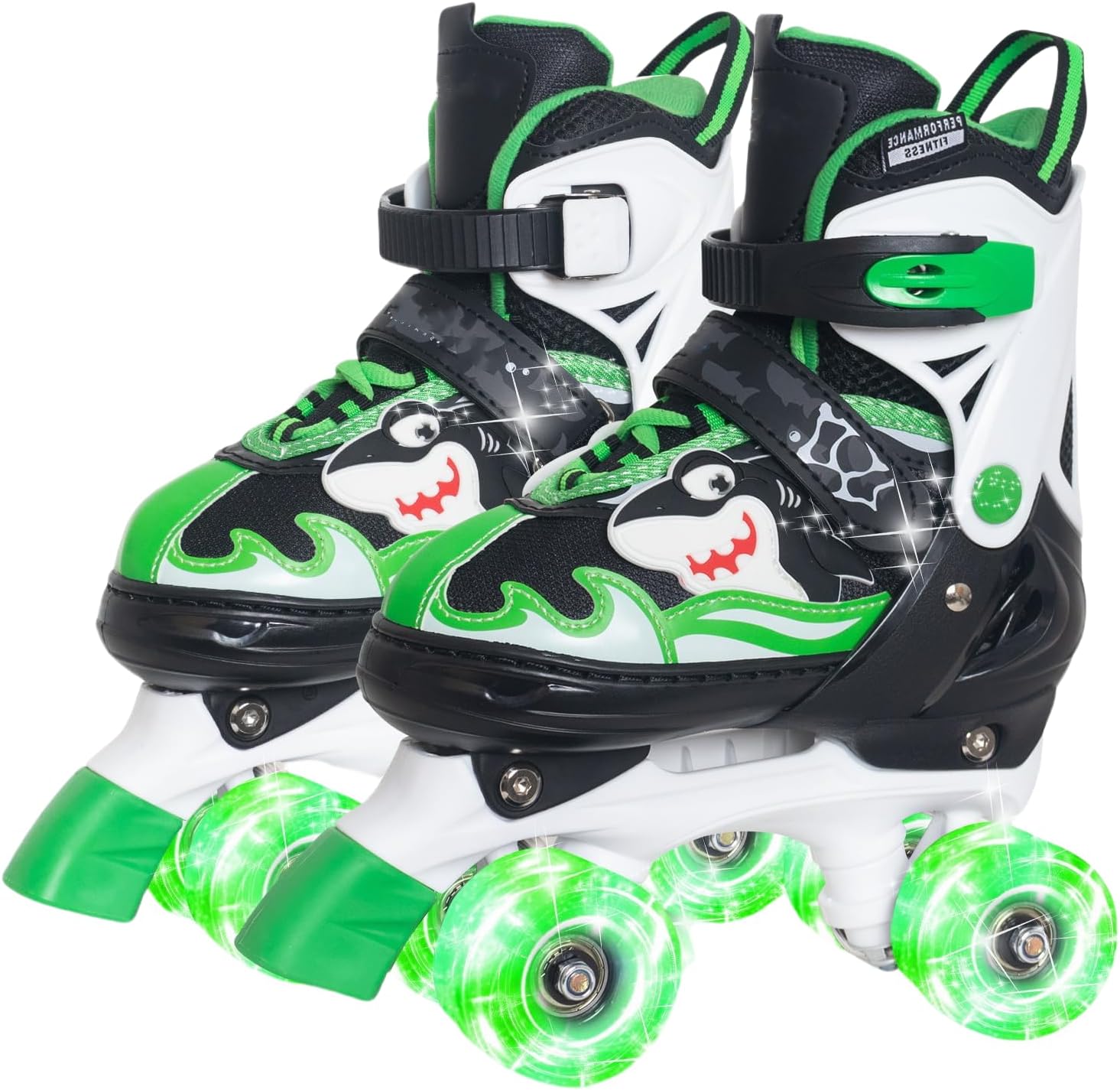 Nattork Kids Roller Skates for Girls Boys,4 Sizes Adjustable Toddler Roller Skates with Light up Wheels,Fun Illuminating Skates for Kids Beginners Indoor Outdoor