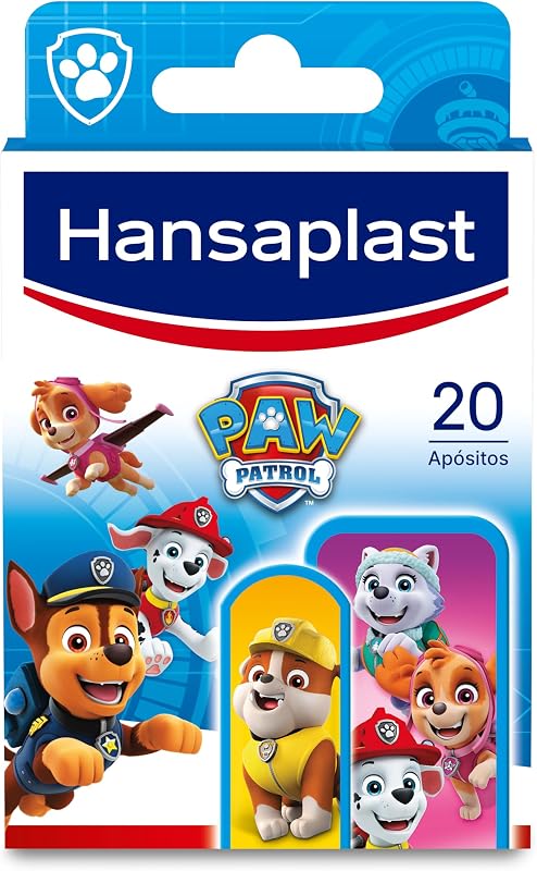 Hansaplast Paw Patrol Children's Wound Dressings, Waterproof Adhesive Dressings, Skin Friendly, Painless to Remove, Patterned - 20 Pieces