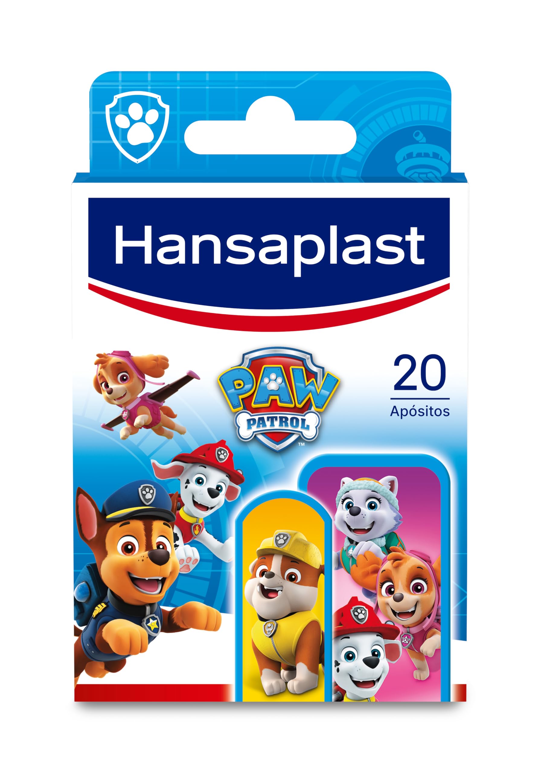 Hansaplast Paw Patrol Children's Wound Dressings, Waterproof Adhesive Dressings, Skin Friendly, Painless to Remove, Patterned - 20 Pieces - 1