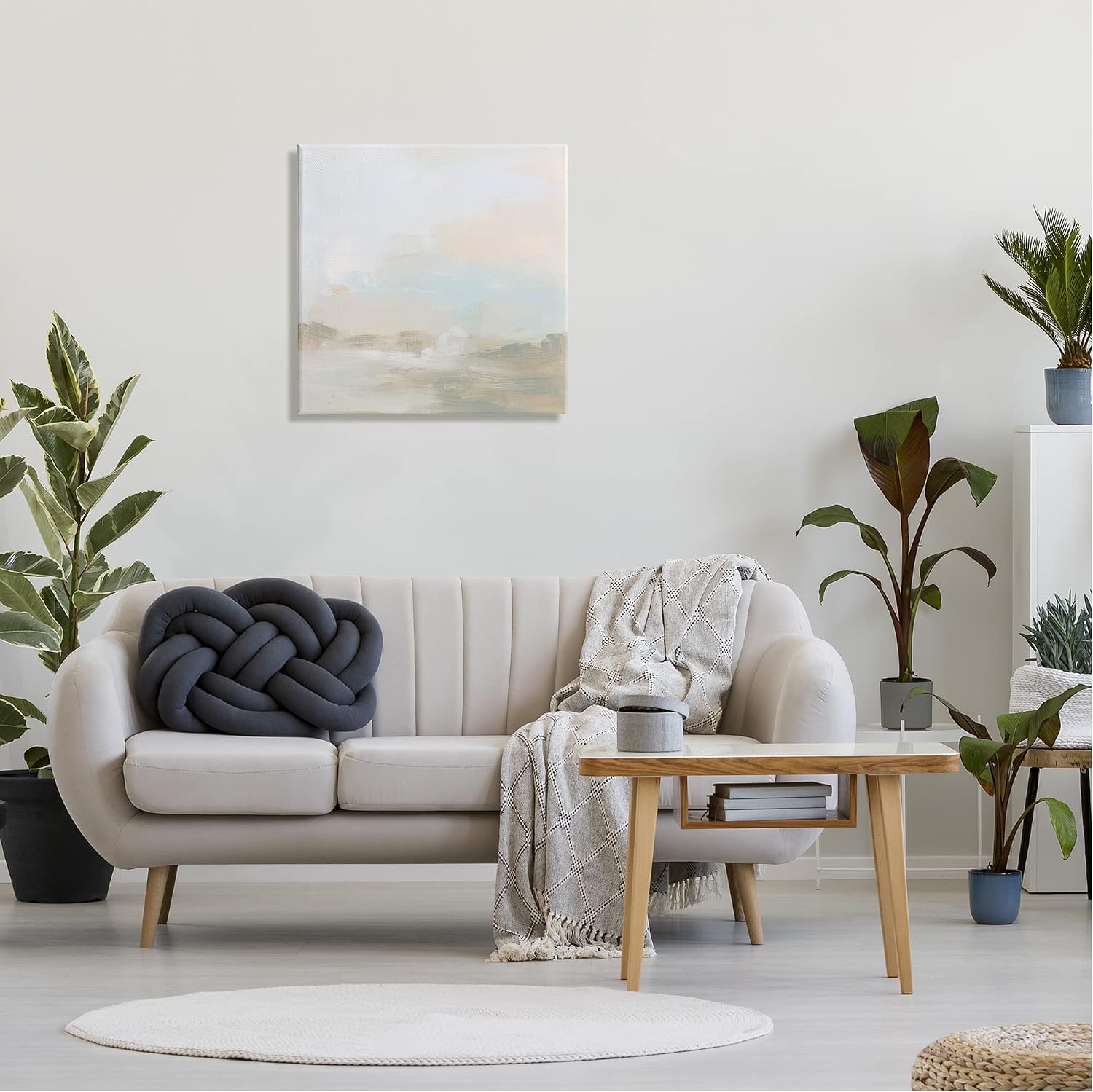Stupell Industries Modern Neutral Landscape, 24 x 24 Inch Canvas Wall Art
