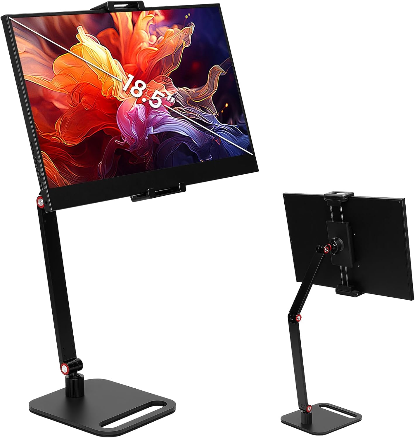 for iPad Tablet Stand Holder for Desk 4.7-12.9 Inch,Portable Monitor Stand Holder for 6-17.3,18.5 Inch,Desk Mount Arm for Kindle,Portable Screen with Heavier Base and Higher Arms