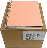 Vista 15 de Mintra Office Cuadernos en espiral duraderos, 5 materias (negro, con rayas universitarias, 1 unidad)