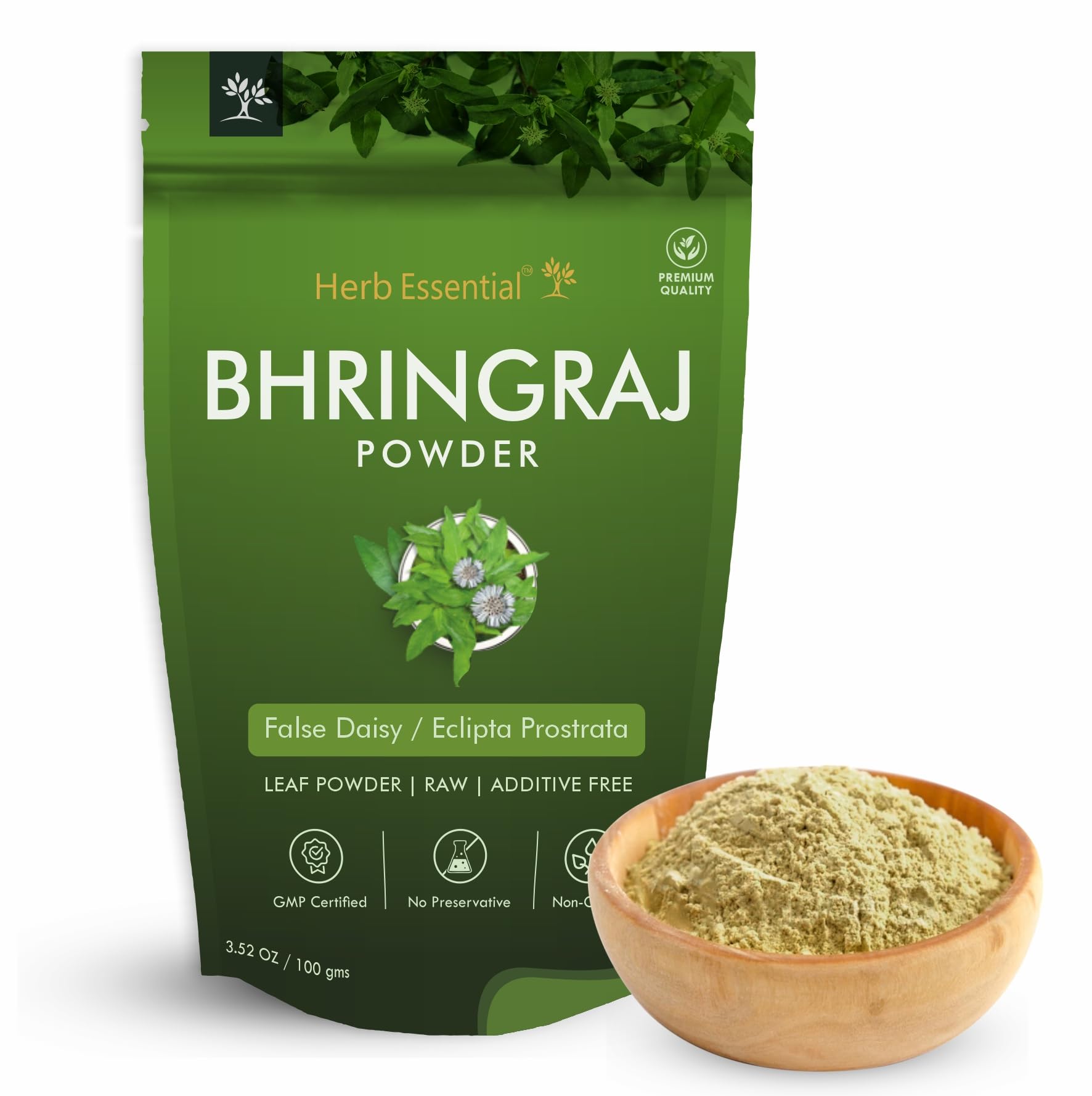 Herb Essential Bhringraj Powder - 100 Grams |for Hair Care |