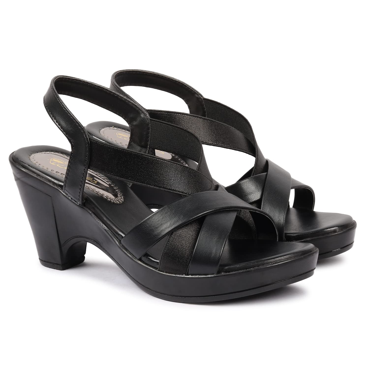 Picktoes Trendy comfort and stylish Heeled Sandals For girls and women (Black, numeric_6) (B09R1PD323) Amazon Price History, Amazon Price Tracker