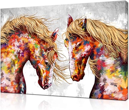 油絵 専用 青く光る馬 油絵 専用 青く光る馬