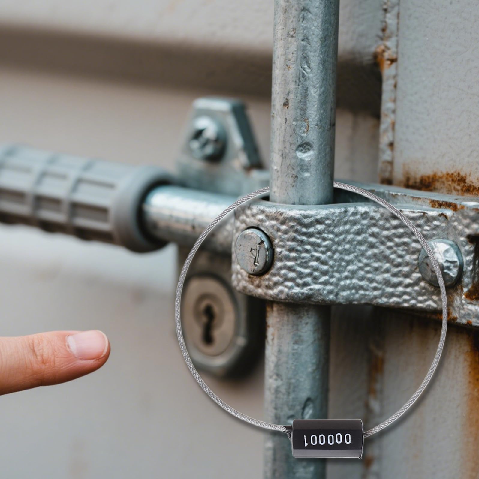 UKCOCO Sigilli di Sicurezza in Filo D'acciaio Galvanizzato Nero Numerati 100 Pezzi Design Irreversibile e Installazione Facile per Trasporto Merci su Camion e Container