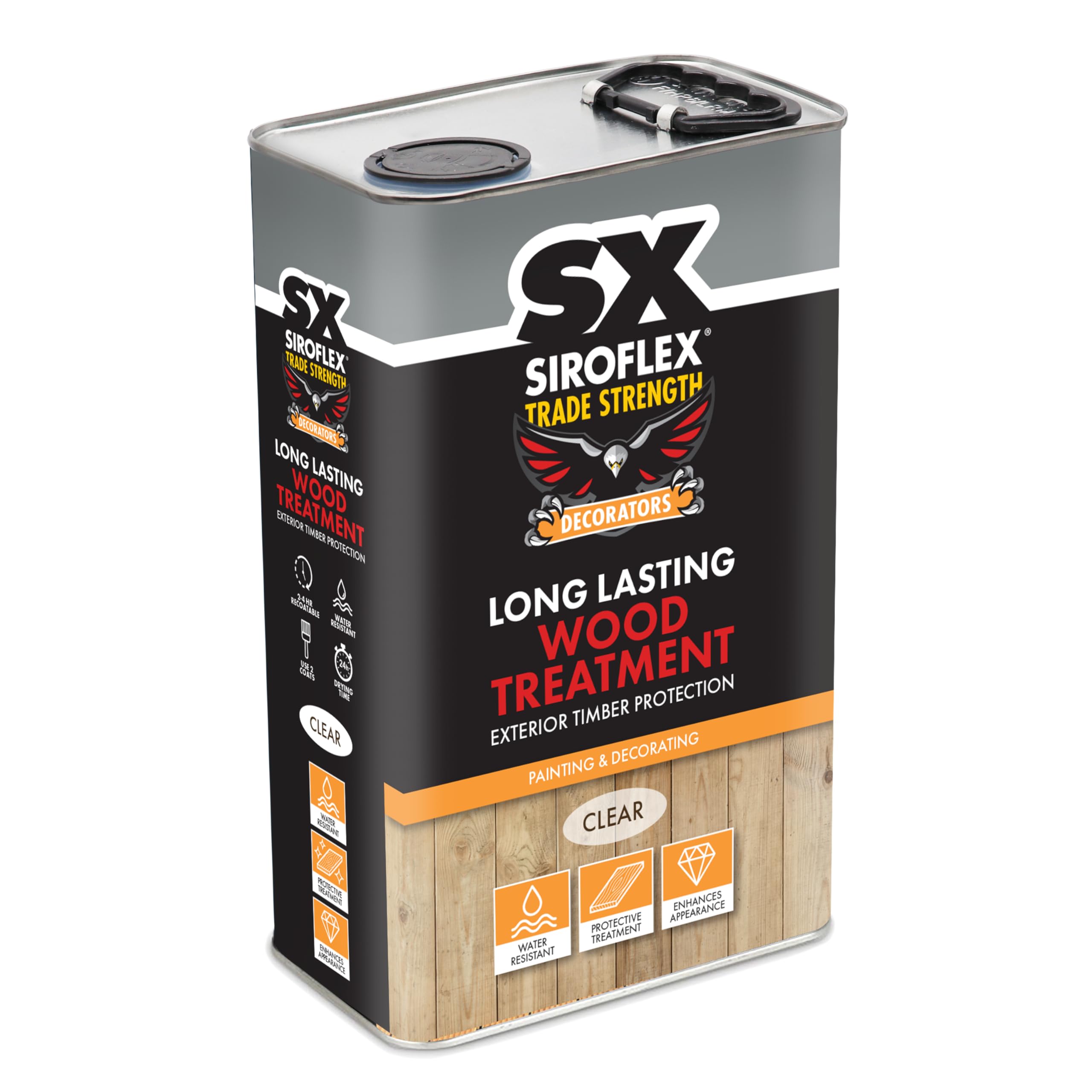 SX Siroflex Long‑Lasting Wood Treatment Clear 5L – Exterior Timber Protection for Fences, Sheds & Posts – Water‑Resistant & Colour‑Reviving