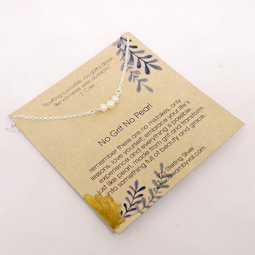 Miniatura 3 de No Grit No Pearl Self Love Sterling Silver Necklace 17'' - 18'' Length