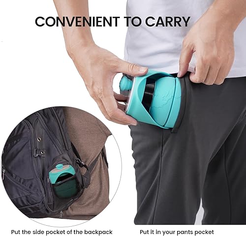 Miniatura 5 de Botella de agua para perros de 19 onzas, plegable y portátil, esencial de viaje para mascotas, botella de bebida de silicona de grado alimenticio a