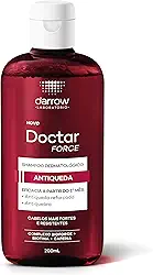 Darrow Doctar Force Shampoo Dermatológico Antiqueda com Complexo Bioforce, Biotina e Cafeína para Cabelos Mais Fortes e resistentes. Eficácia a partir do 1° mês: antiqueda reforçada e antiquebra, 200ml