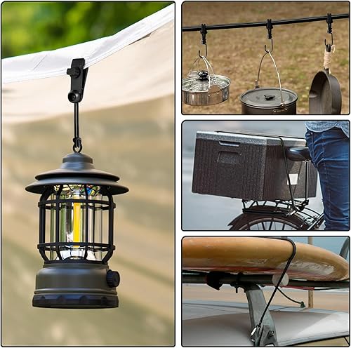 Miniatura 5 de Cuerdas elásticas negras de varios tamaños, 36 cuerdas elásticas resistentes al aire libre, 8, 12, 18, 24, 36, 48, 60 pulgadas, cuerdas elásticas