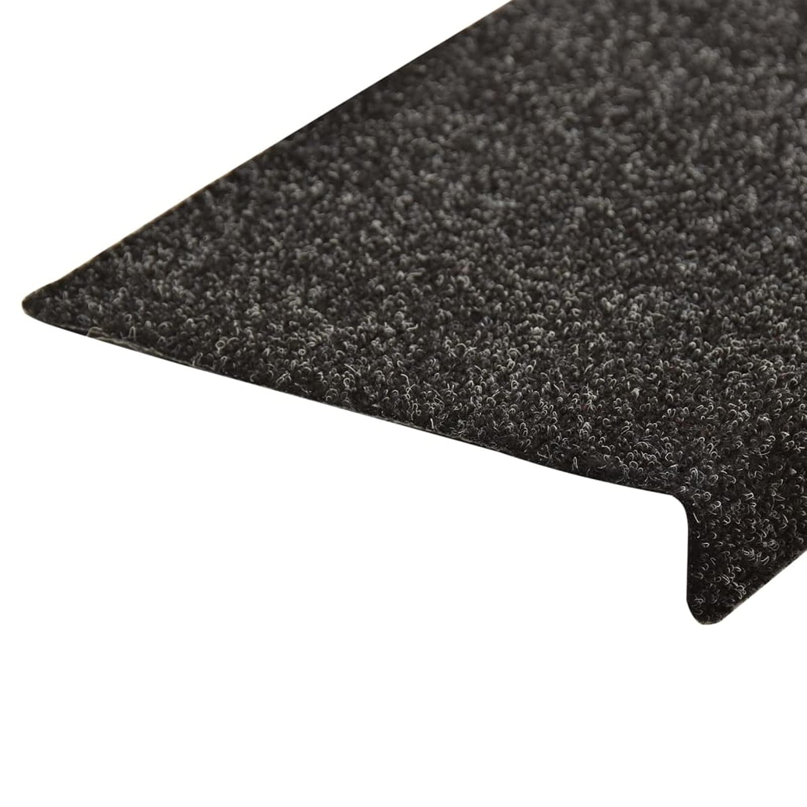 ShGaxin Treppenmatten 10 STK Stufenmatten, Treppenteppich, Treppenstufen Matten, Treppenschutz, Stufenteppich, Treppenstufenmatten, Schwarz 65x25 cm Nadelvlies