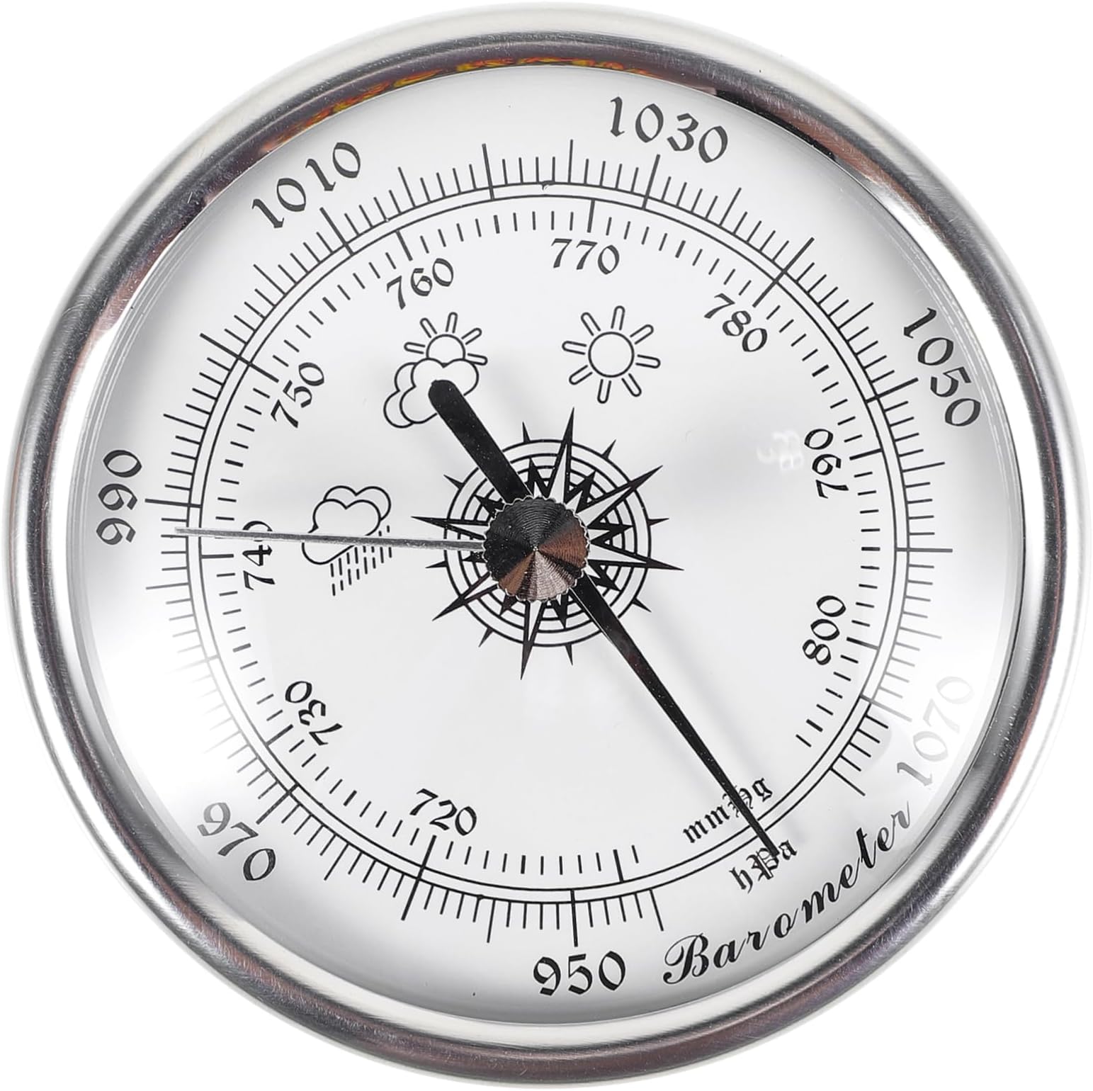 YARNOW Acrylic fishing Wall Barometer triple fishing tackle Barometer Aneroid Barometer indoor barometer Multifunction wall hanging hanging gauge analog hygrometer Pointer