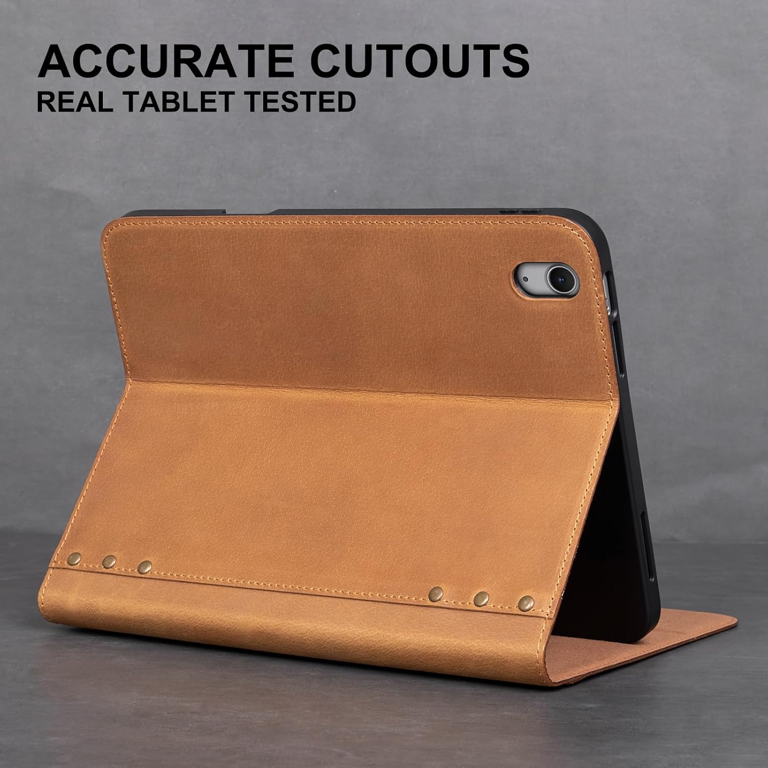 Leather Case for iPad (A16) 11th Generation 11 Inch 2025, iPad 10th Generation 10.9 Inch 2022,Protective Cover with Pencil Holder,Auto Sleep/Wake,Anti Slip,Crazy Horse Leather,Brown