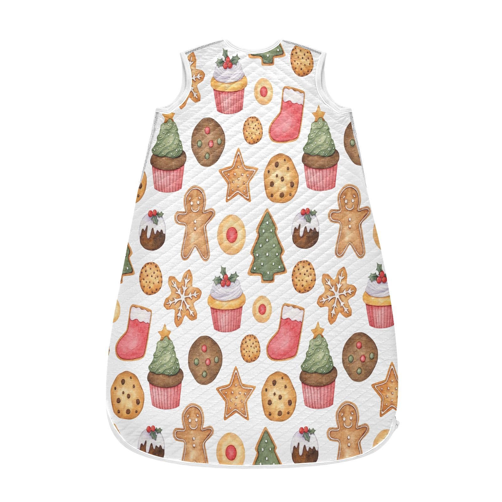 Kigai Christmas Cookie Tree Baby Sleep Sack Wearable Blanket Sleeping Bag 2-Way Zipper Soft Swaddle Transition Sack