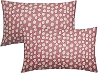 Vista 110 de Fundas de almohada marrón y blancas de 18 x 18 pulgadas, juego de 2 almohadas boho grises con lunares, fundas de almohada modernas estampadas