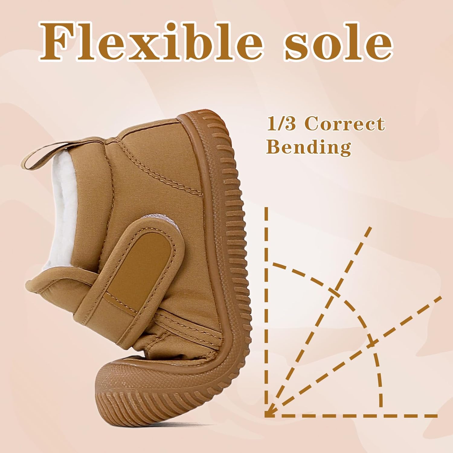 MK MATT KEELY Baby Winter Warm Shoes for Infant Boys Girls Toddler Plush Lining Snow Boots Soft Sole Non-Slip Walking Shoes Outdoor Faux Fur Booties - Image 6