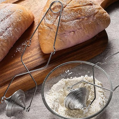 Miniatura 8 de Cabilock Coctelera de harina, tamiz de polvo para merengue y azúcar, coladores de té de acero inoxidable, tamiz de azúcar para confiteros de harina