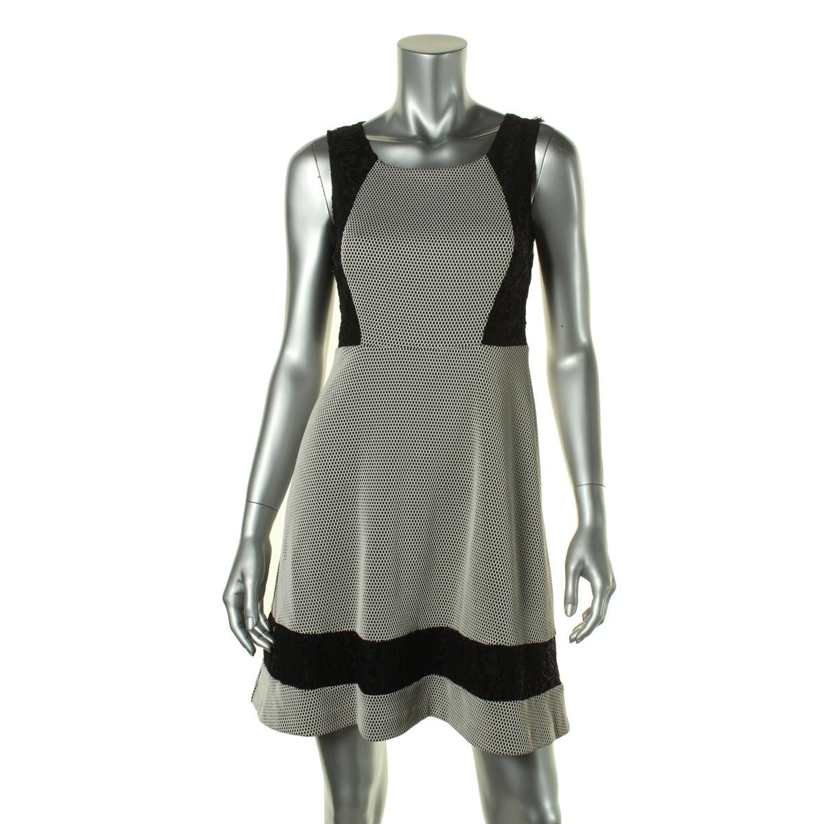 Jessica Simpson Women's Sleeveless Texture Knit Fit and Flare Dress