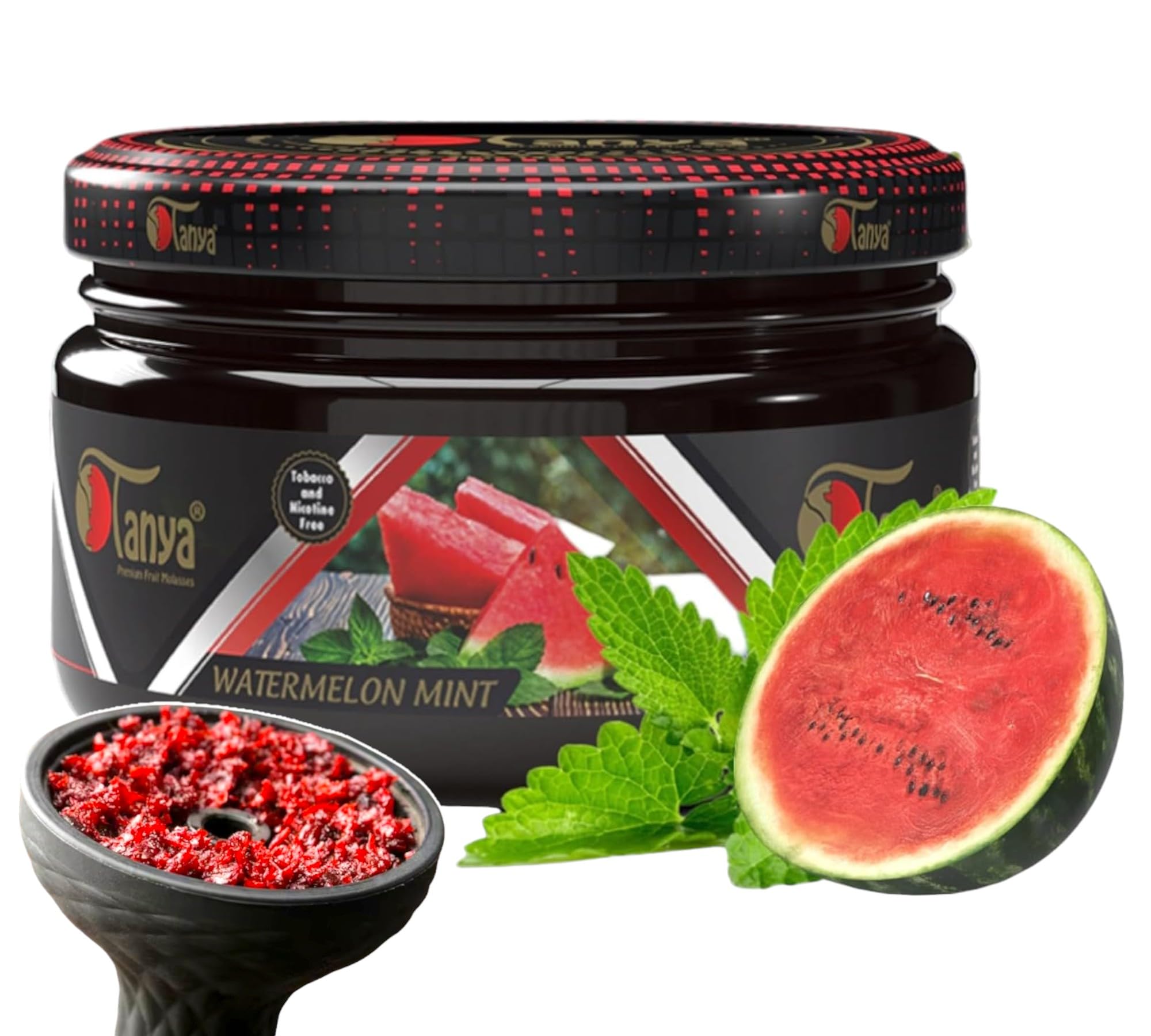 Tanya Herbal 100 Nicotine And Tobacco Free Shisha Hookah Flavors 250G Bag Watermelon mint