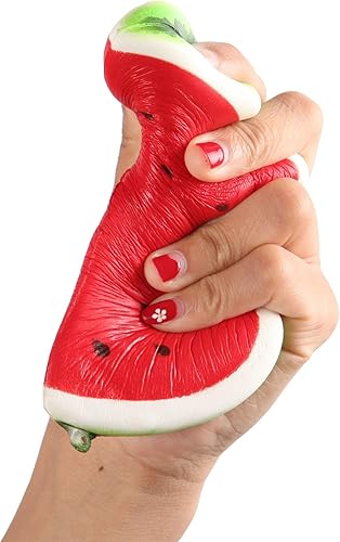 Miniatura 8 de Juguete antiestrés de sandía Anboor de 5.5 pulgadas, kawaii, perfumado, para coleccionistas, de color al azar (1 unidad)