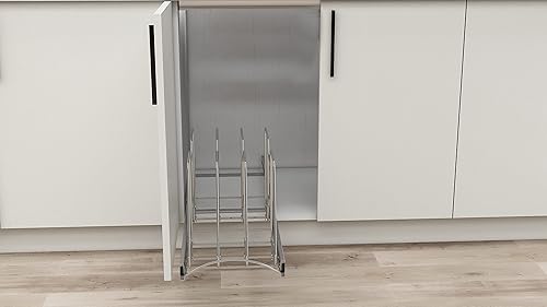 Miniatura 2 de Organizador deslizante para tabla de cortar sartén utensilios para hornear y bandeja estante extraíble para gabinete de cocina 11 pulgadas de ancho