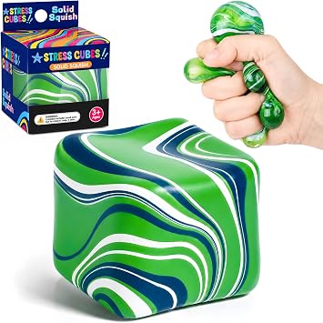 VISCOO 1 Pack Stress Cube, Slow Rising Squishy Balls for Kids-Green 1.8