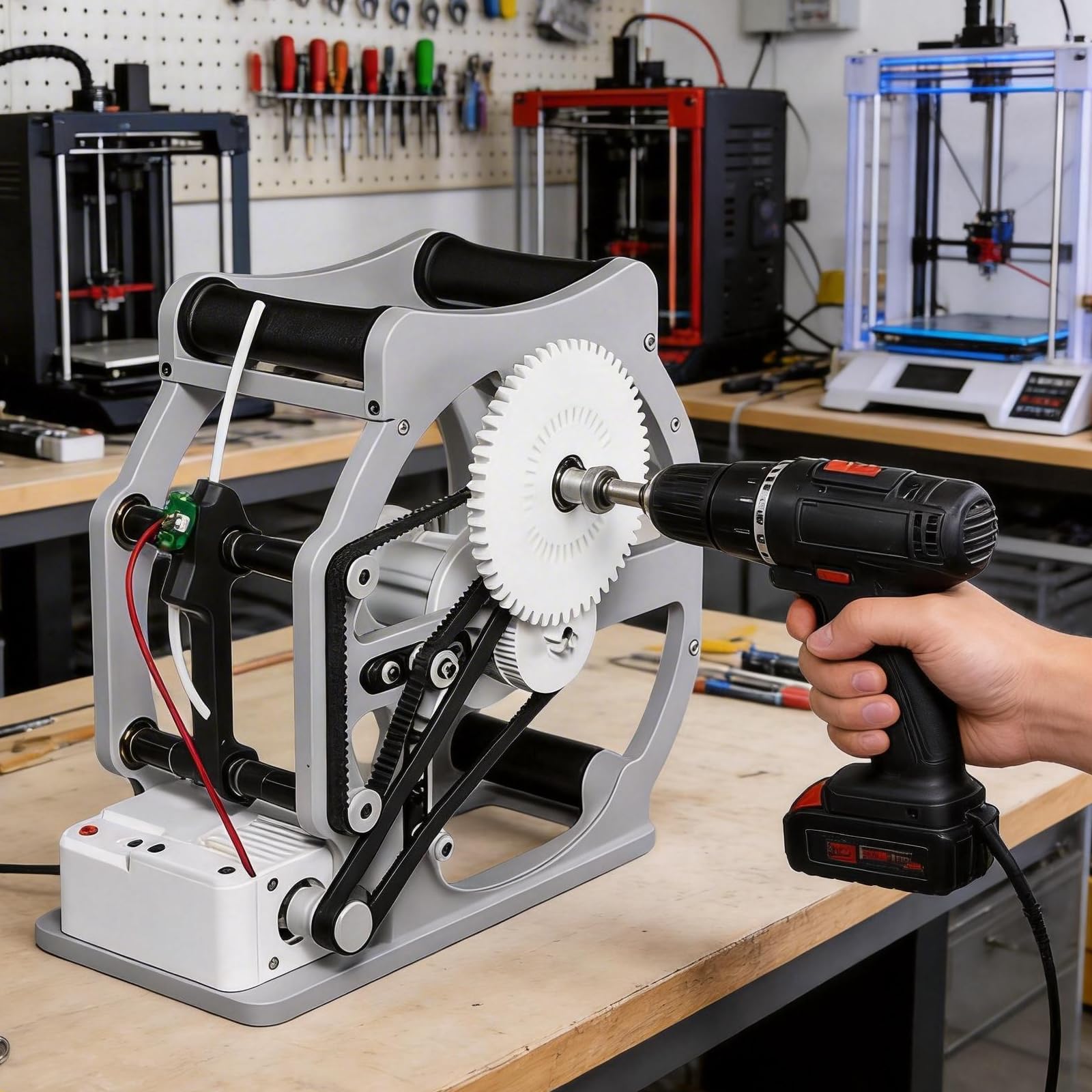 3D Industrial Filament Respooler, Elektrischer Filament Spulenwickler Mit Intelligenter Start Und Stoppfunktion für 1kg Spulen Sauberes Verwicklungsfreies Aufwickeln für PLA PETG ABS TPU Nylon