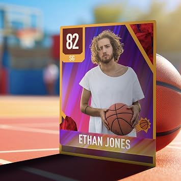 CRYPTONITE Personalized Basketball Cards with Your Photo | Basketball Card for Basketball Gifts for Teen Boys | Basketball Cards 2023-2024 for Basketball Room Decor