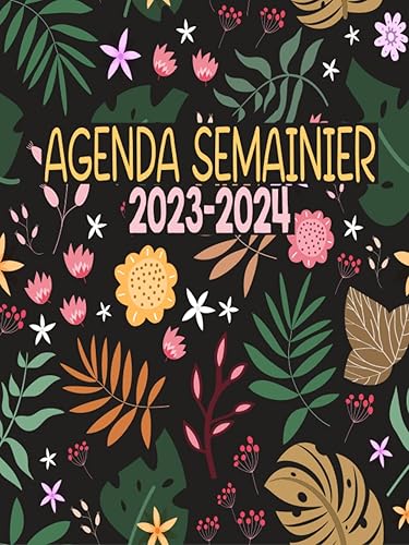Agenda Semainier 2023-2024 Agenda Semainier 24 Mois 2023-2024, Planificateur hebdomadaire grand format A4, 2 Pages Par Semaine, Jolie Couverture.