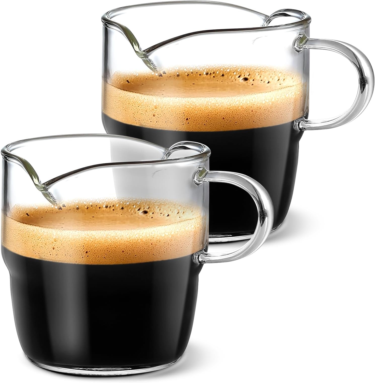 Amazon.com | Catsayer Espresso Cups Set of 2 Unique Espresso Shot Glass ...
