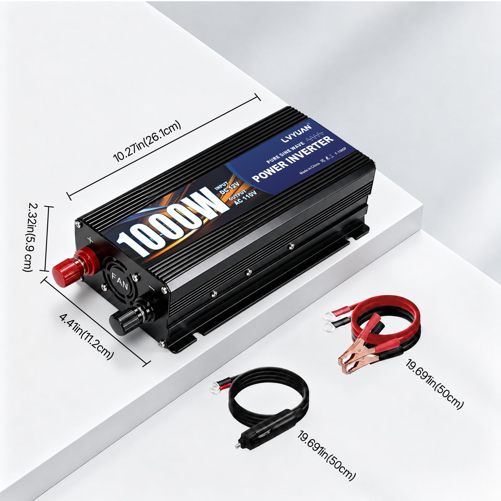 Amazon.co.jp: LVYUAN 1000W 純正正弦波パワーインバーター 12V DC