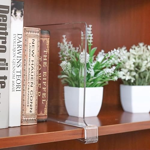 Miniatura 2 de Separadores de estantes acrílicos para organización de armario, organizador de estantes de armario, separador de armario para estantes de madera,