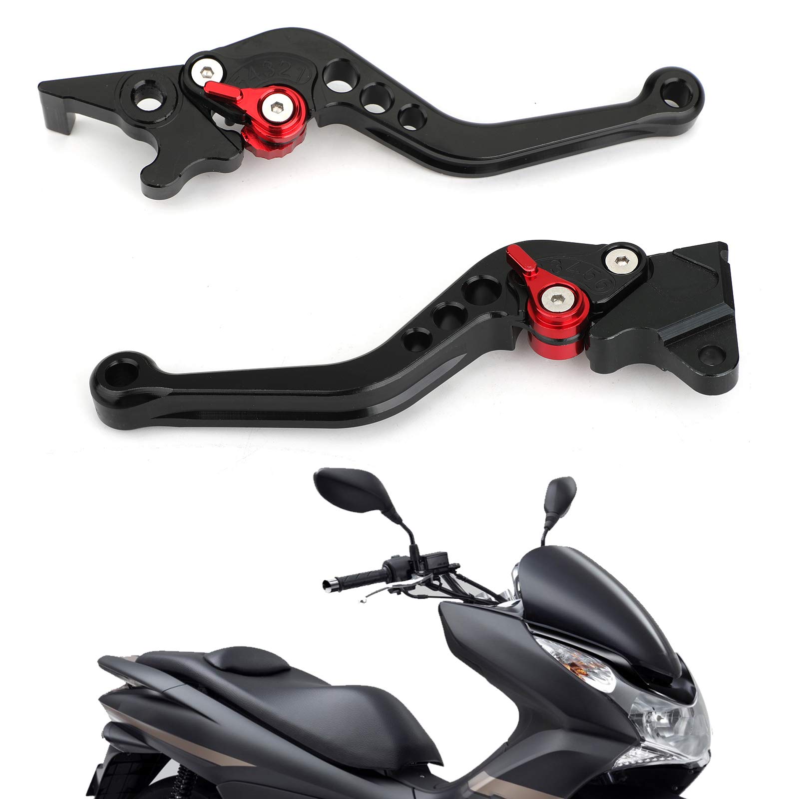 Topteng Brevi Freno del Motociclo Leve di Frizione Moto Adatto per PCX 125, 1 Coppia