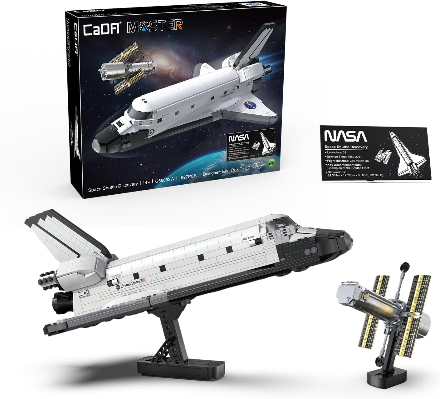 NASA Space Shuttle Discovery Model 1:85 Scale Official Licensed Building Set with Hubble Telescope C56052W